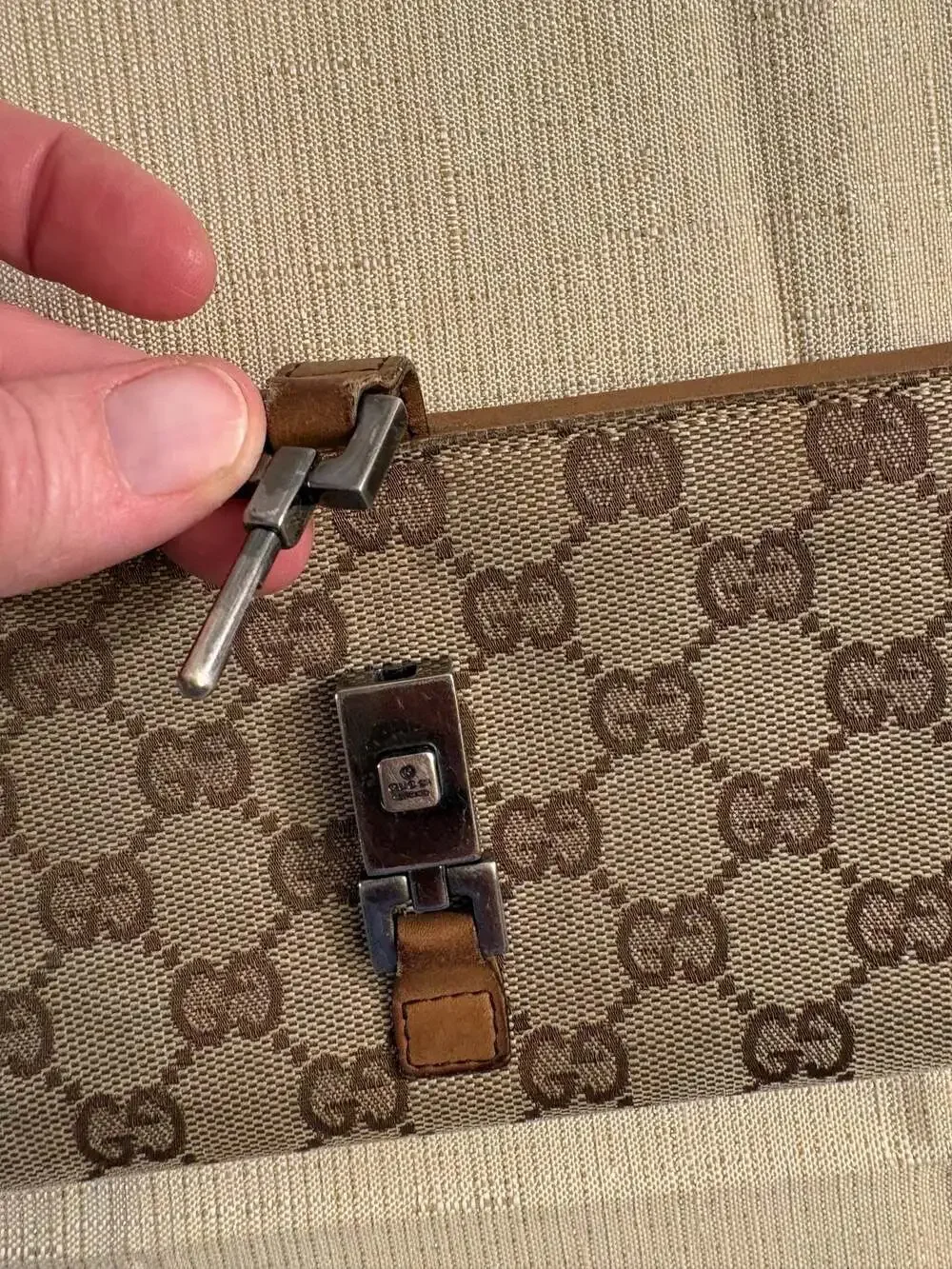 Gucci Jackie GG Monogram Canvas Long Continental Wallet Brown